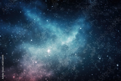 Milky way galaxy with star and space dust in the universe and deep planet night sky background. Generative AI