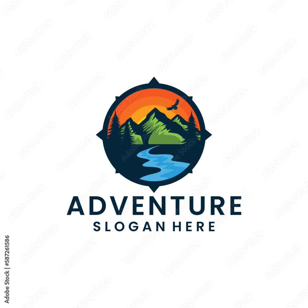 Fototapeta premium outdoor adventure logo designs inspirations