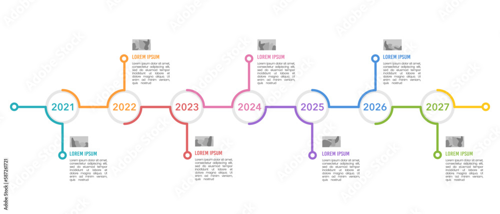 Infographic business 7 years to success. Business presentation. Workflow, Annual reports. Vector illustration. Infographic business 7 years to success. Business presentation. Workflow, Annual reports. Vector illustration.