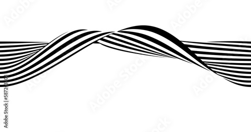 Abstract black and white minimal stripe line decoration background. illustration vector 