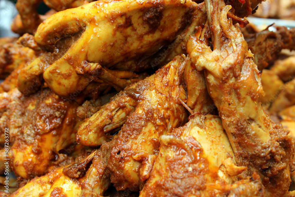 Roasted quails barbeque. grilled pigeon meat, ready to eat for sale. Roasted quails barbeque. grilled pigeon meat, ready to eat for sale.