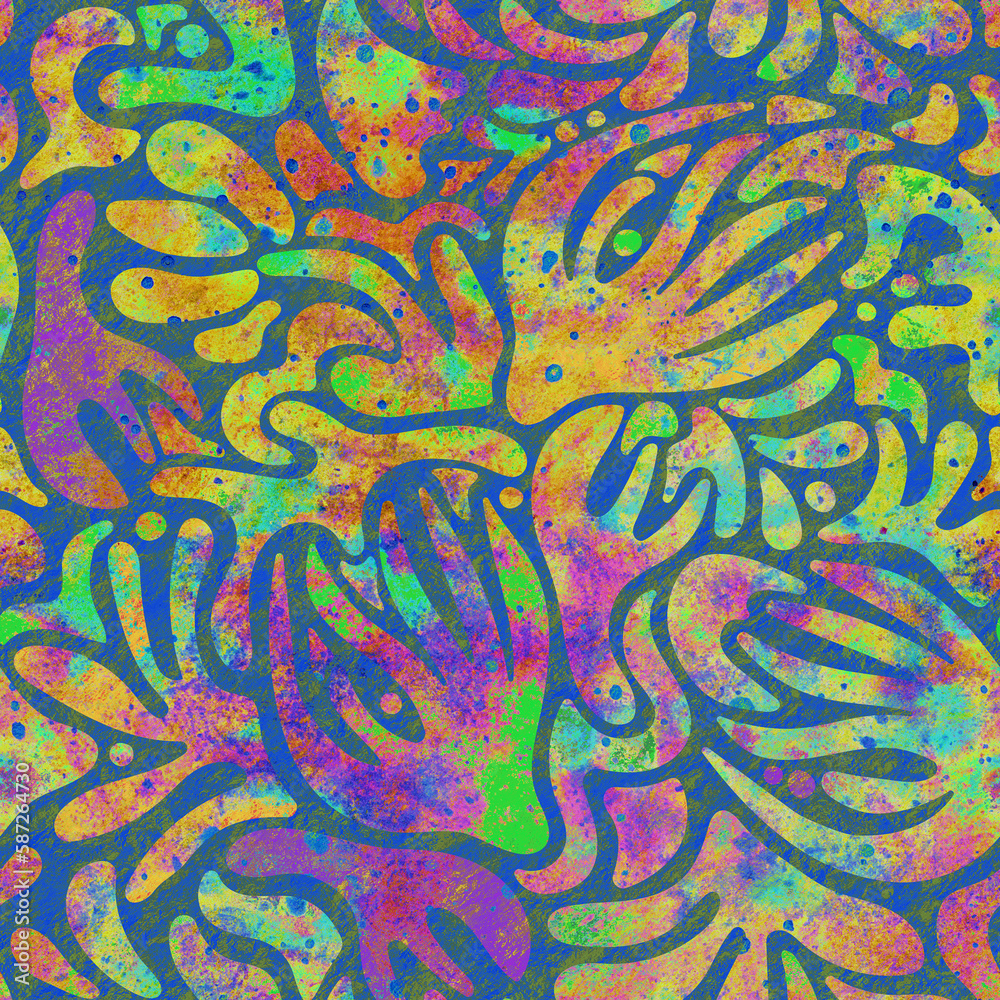 Illustration with a seamless pattern. Abstract ornament for the design of textiles, packaging, wrappers, flyers. For scrapbooking. Seamless background. Grunge. Illustration with a seamless pattern. Abstract ornament for the design of textiles, packaging, wrappers, flyers. For scrapbooking. Seamless background. Grunge.