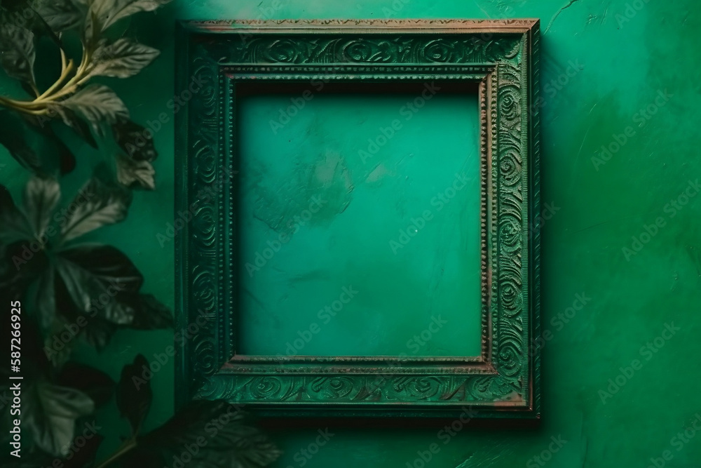 Green Frame on Painted Background from Above
Green Frame on Painted Background from Above