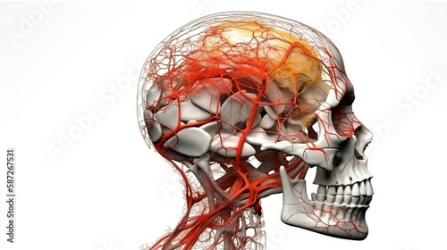 The human skull encases the brain and protects vital structures. Its shape and features vary among individuals and populations, and its study is crucial for understanding anatomy, evolution, and patho