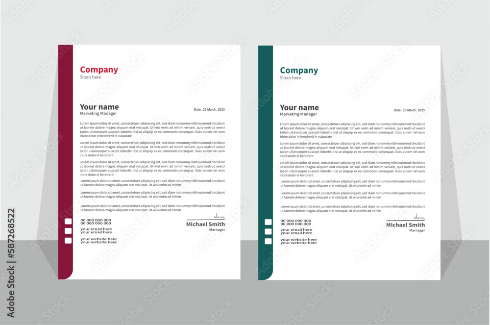 modern corporate letterhead template design modern corporate letterhead template design