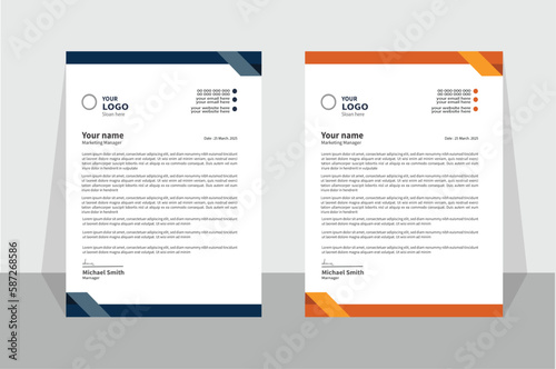 modern corporate letterhead template design
