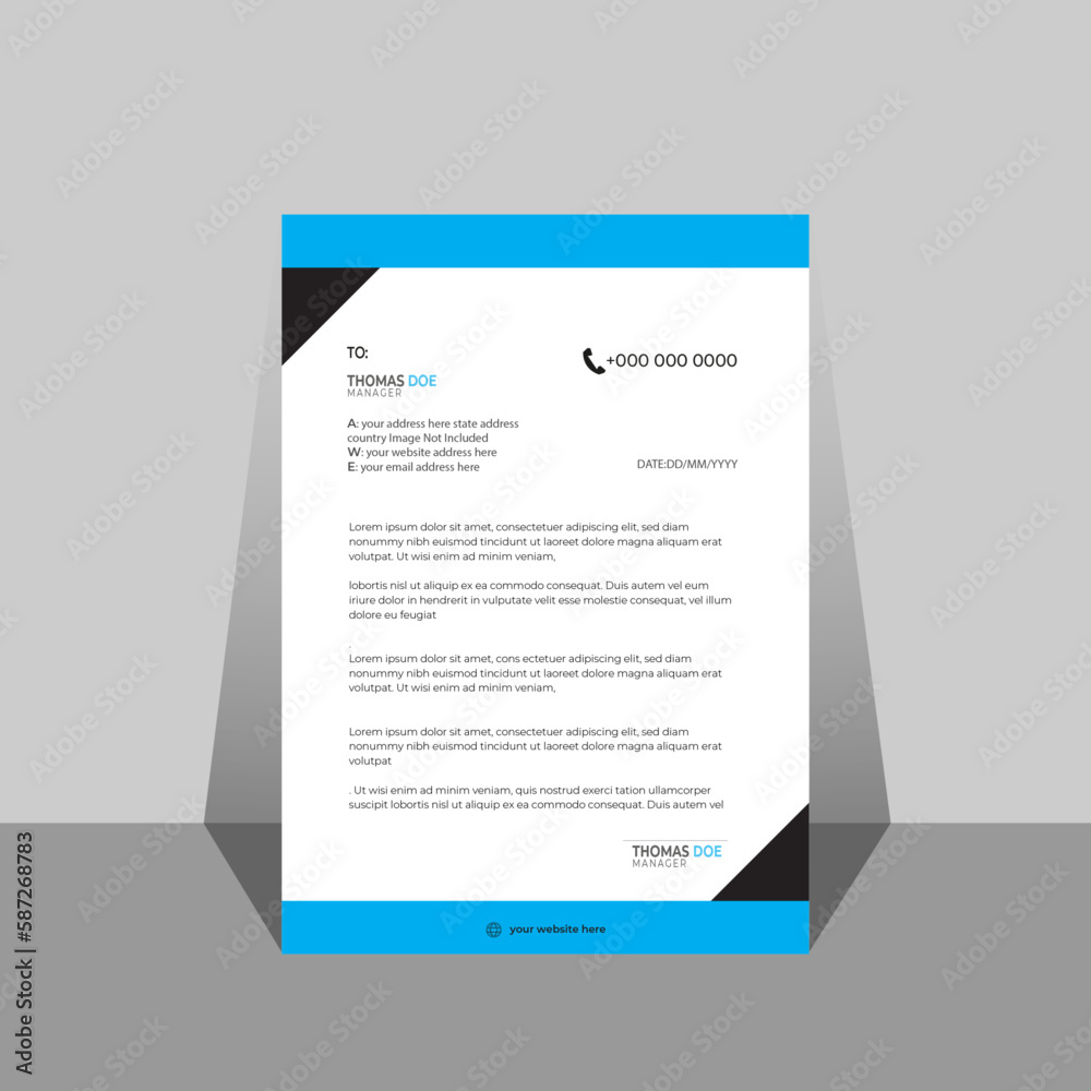 modern business letterhead in abstract design modern business letterhead in abstract design