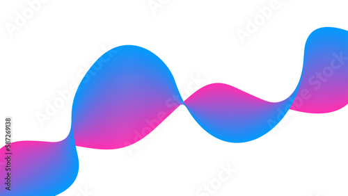 Abstract flowing wavy gradient. ribbon vector illustration.