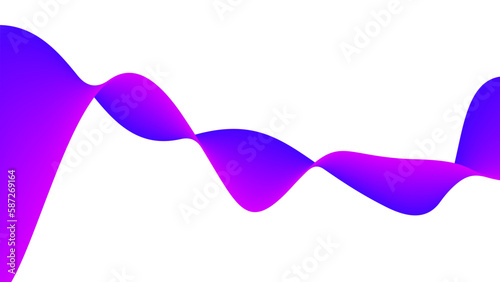 Abstract flowing wavy gradient. ribbon vector illustration.