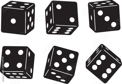 
vector colored dice design examples