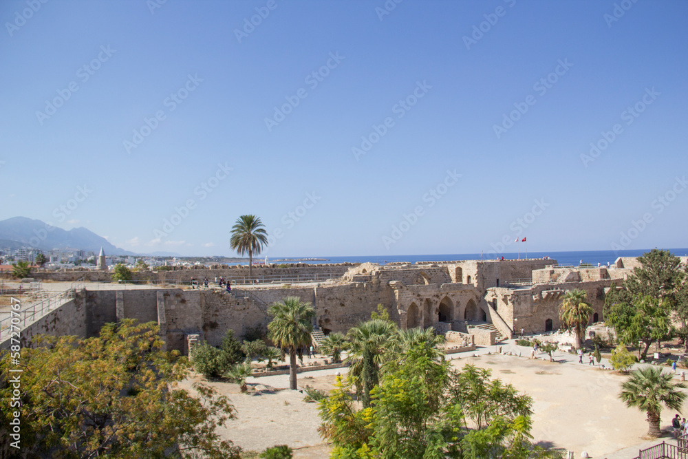 Nice view of the historic buildings in the center of Famagusta, North Cyprus