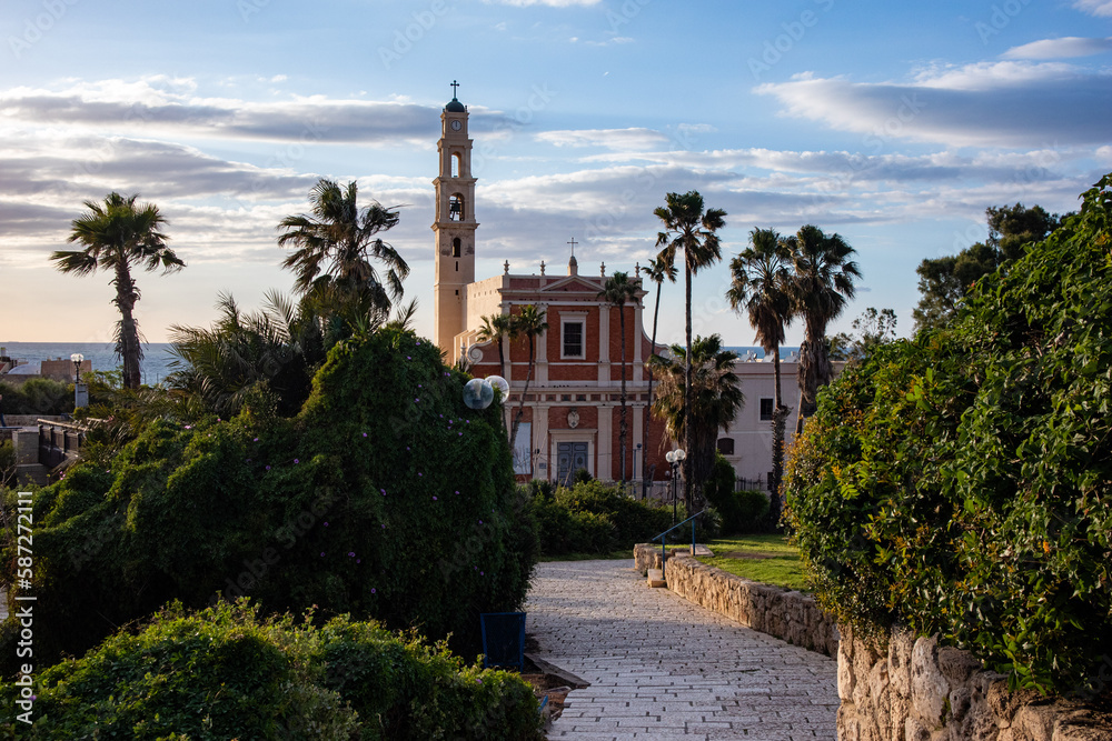 Fototapeta premium Old church in Yaffo town, Israel 