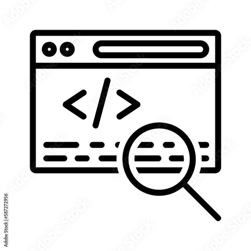 Black line icon for Meta description