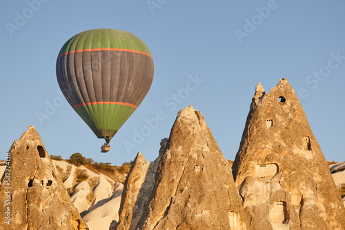 Balloons in love valley, Cappadocia. Flights in Goreme. Turkey