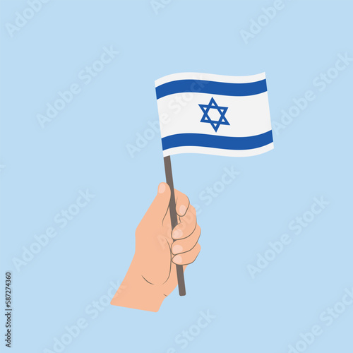 Flag of Israel, Hand Holding flag