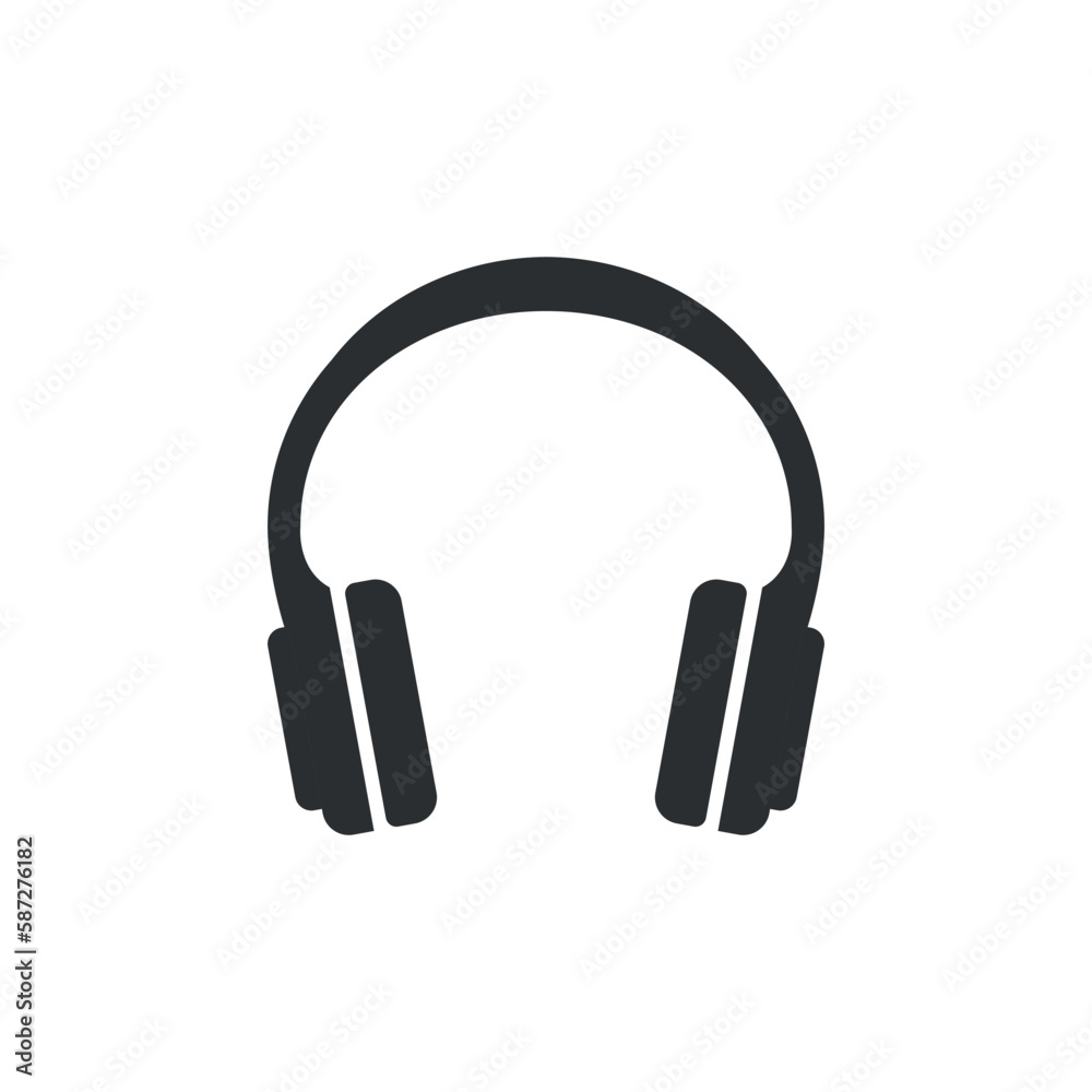 Headphone icon in flat style. Earphone vector illustration on isolated background. Listen music sign business concept. Headphone icon in flat style. Earphone vector illustration on isolated background. Listen music sign business concept.