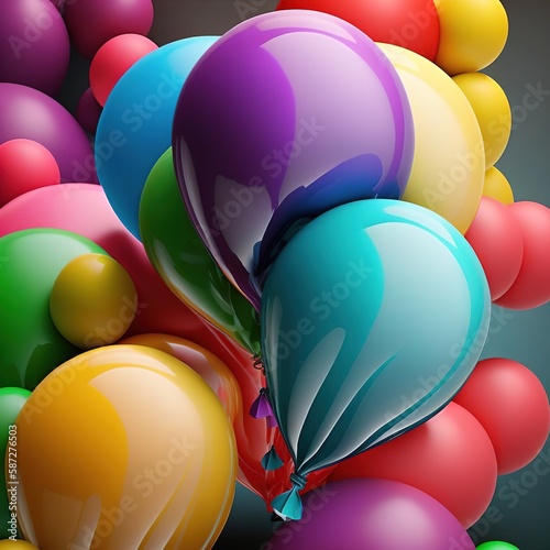 Balloons. AI generated 