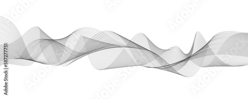 Techno mesh waves background. Digital dynamic flow with futuristic squiggly lines and vector cyberspace data