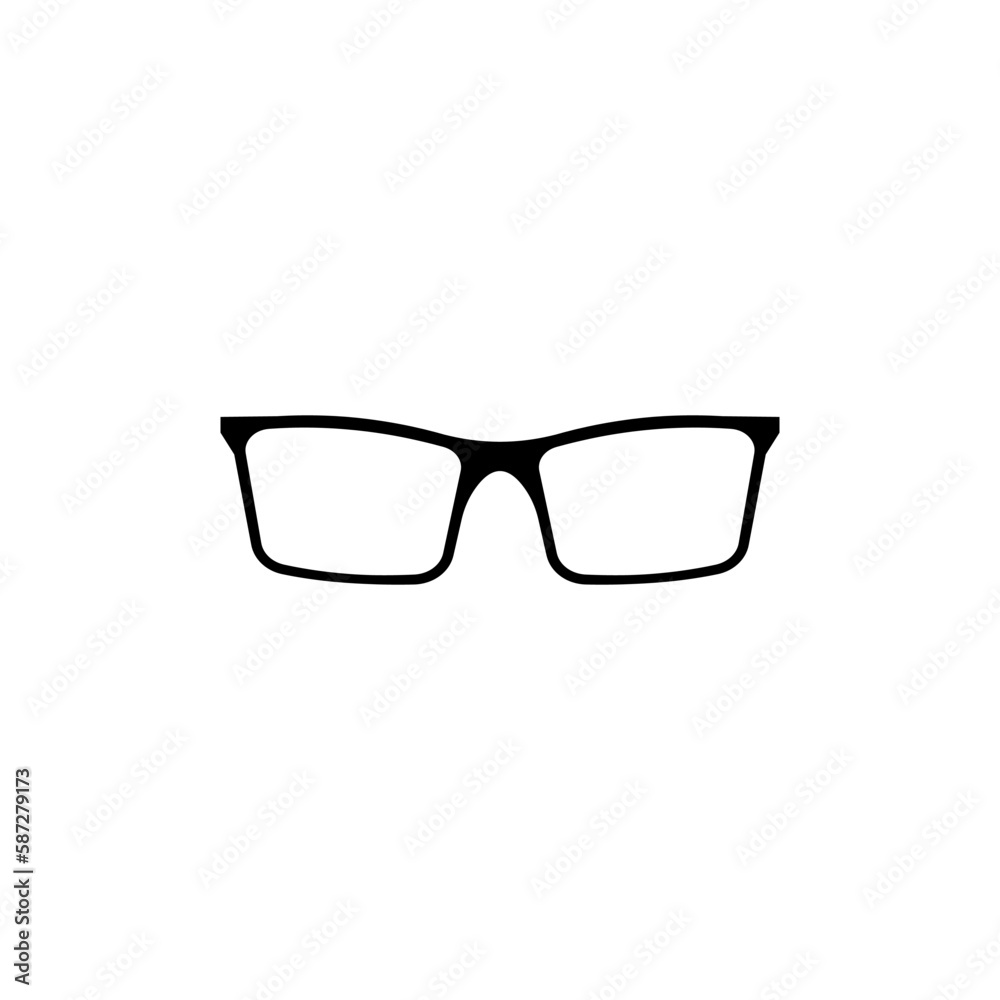 Protective glasses with black frames. Eyeglasses accessory to protect eyes from sun with stylish lenses and plastic vector frames. Protective glasses with black frames. Eyeglasses accessory to protect eyes from sun with stylish lenses and plastic vector frames.