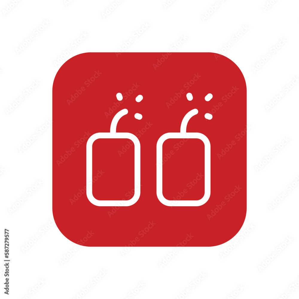 Fire Works icon vector stock.