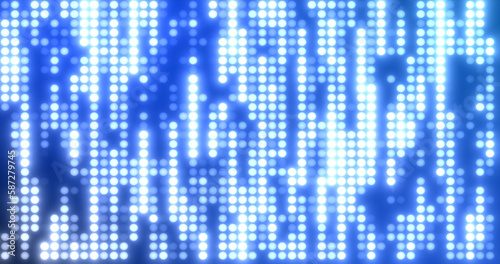 Abstract blue glowing flying lines stripes from luminous dots and energy particles abstract disco background