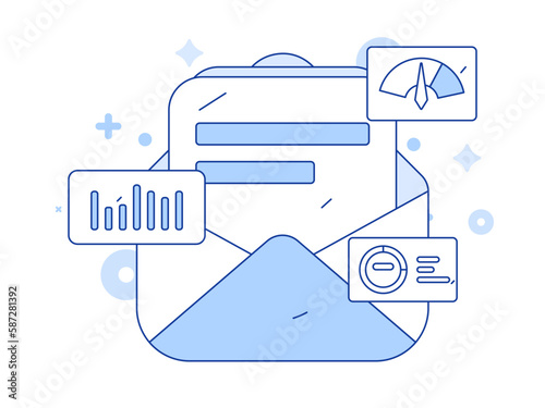 Invite friends to conduct questionnaire survey flat vector concept operation hand drawn illustration
