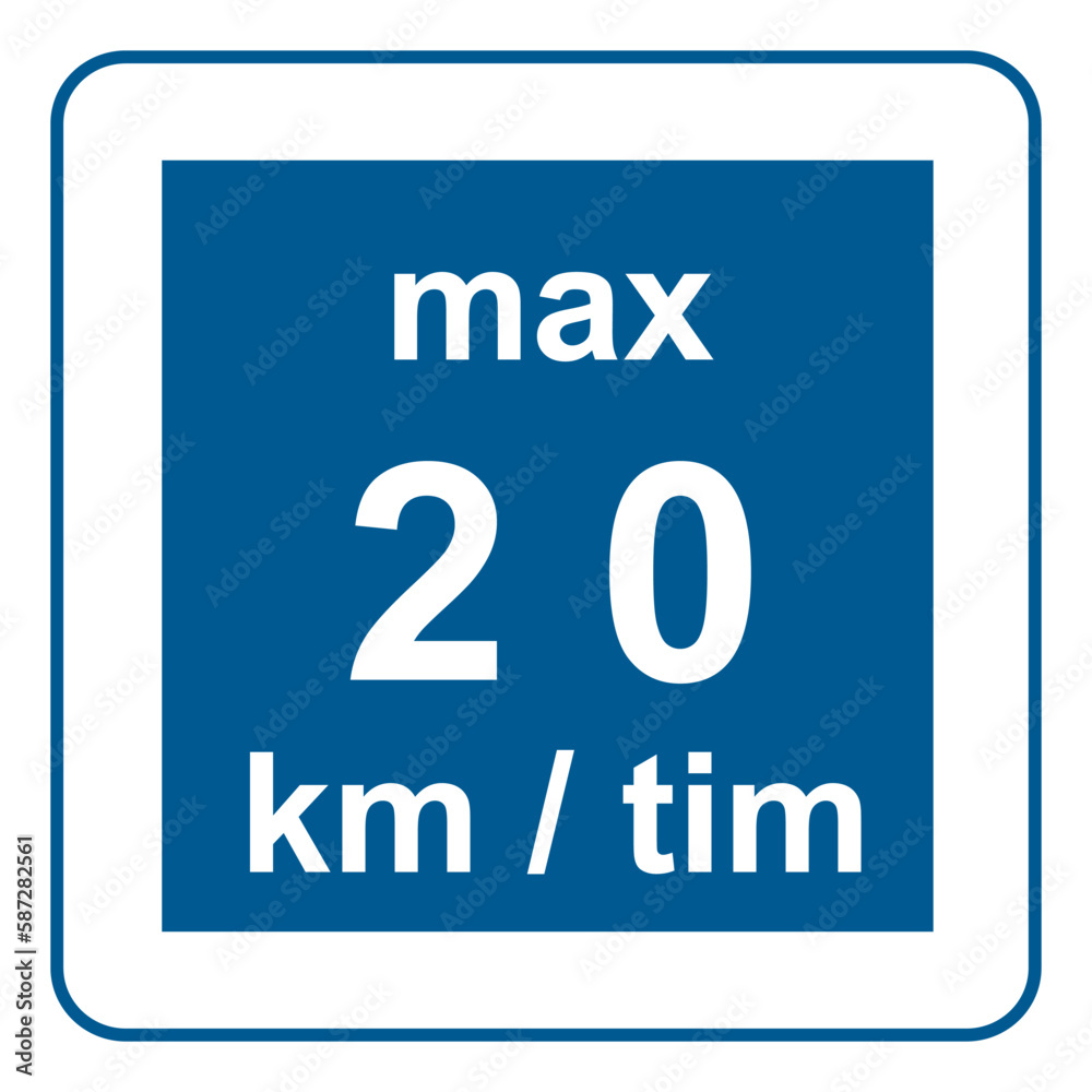 Traffic signs. Road signs. Instruction road signs. Recommended to slow ...