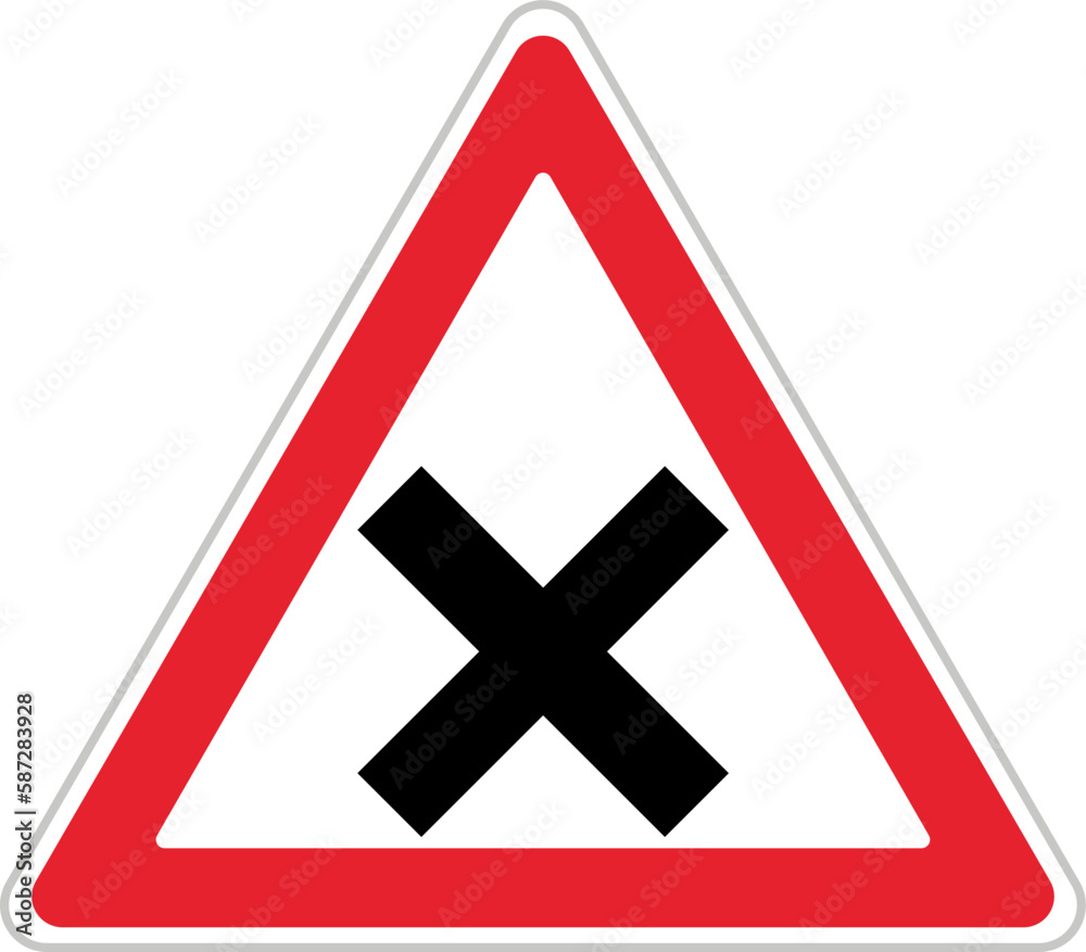 Obraz premium Uncontrolled Junction (T-21), Traffic Sign