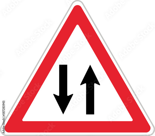 Free Download Two-way Traffic (T-19), Traffic Sign - GFXLoad