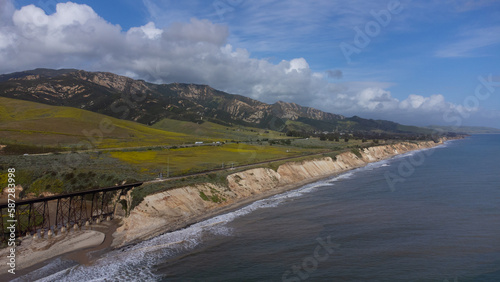 Aerial View of Gaviota Coast  California