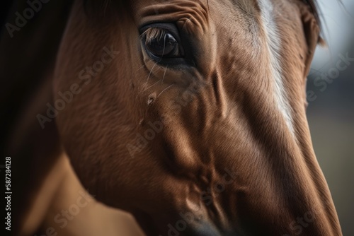 Portrait of a horse. Generative AI