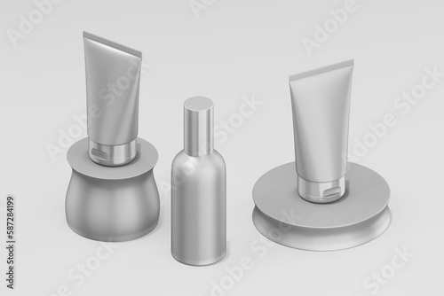 3D Render of Cosmetic Tube for Mockup