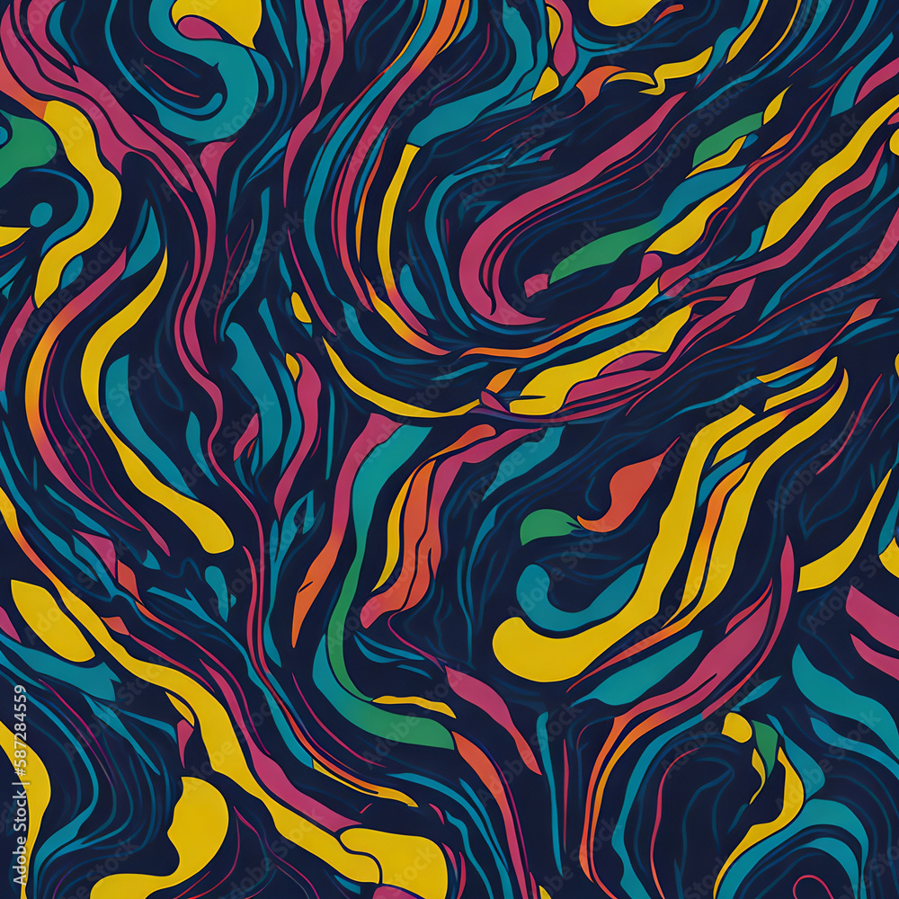 Abstract pattern with waves generated with AI Abstract pattern with waves generated with AI