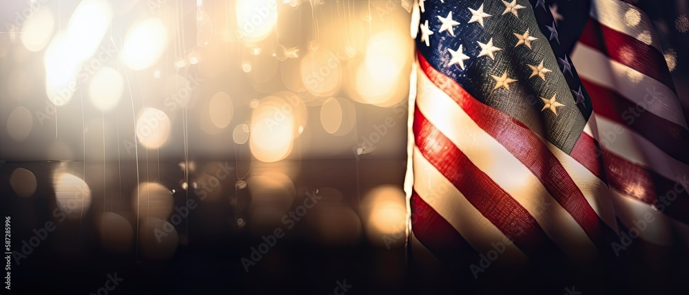 United States Flag , Happy martin Luther king day ,Memorial Day , digital ai art