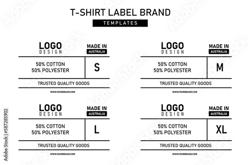 Clothing label tag graphic design