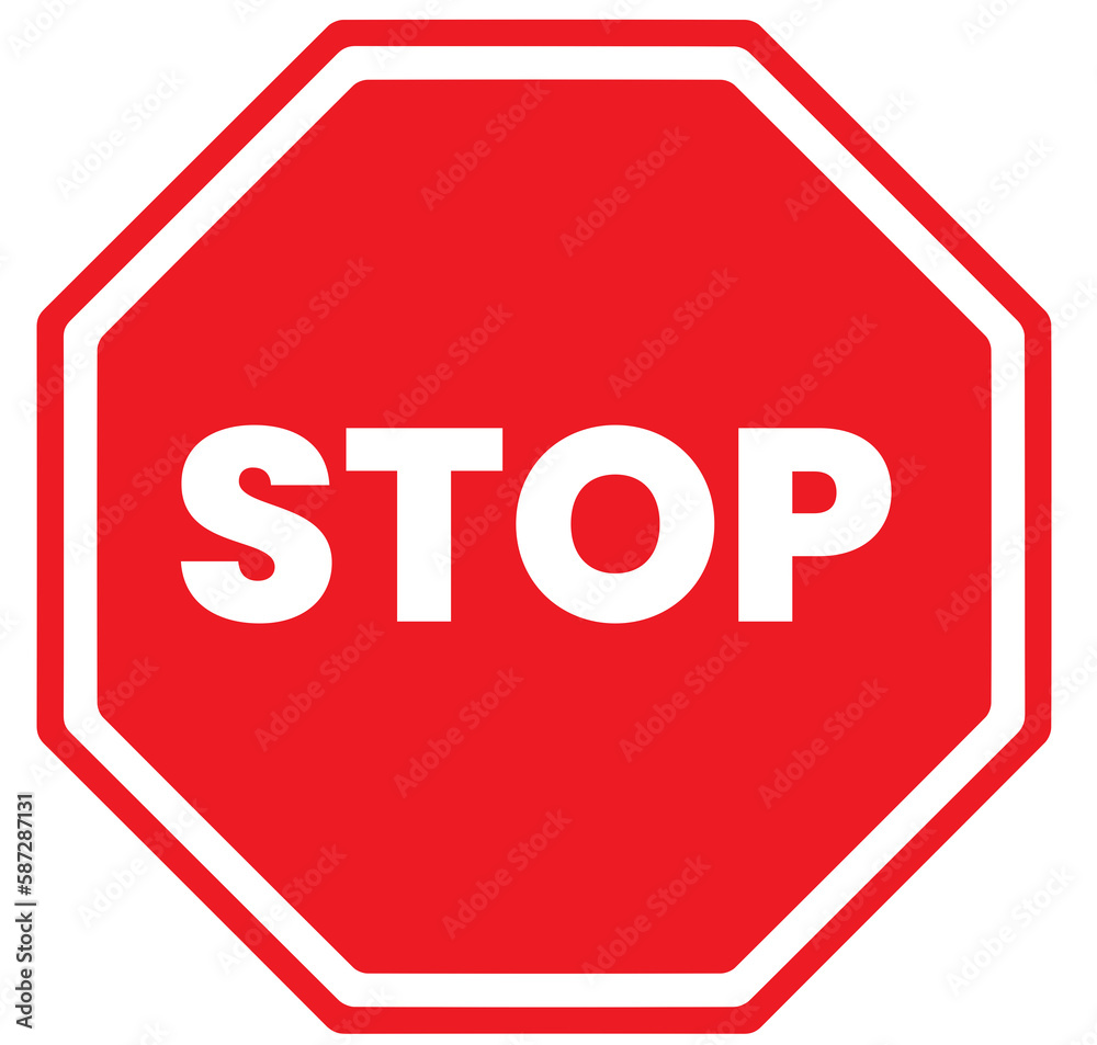 stop sign isolated on transparent background stop sign isolated on transparent background