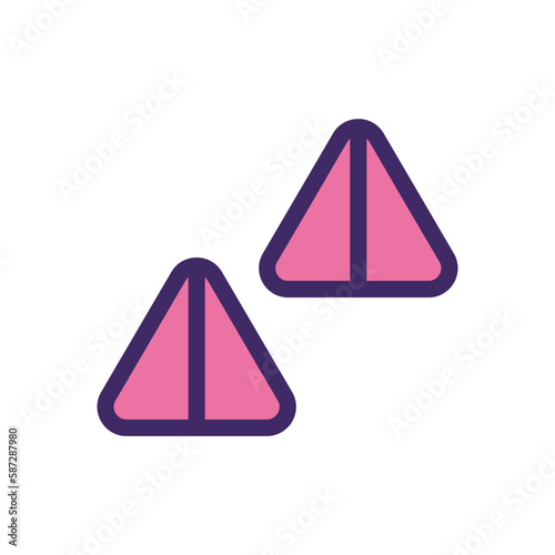 Samosa icon vector stock.
