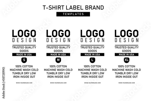 Clothing label tag graphic design