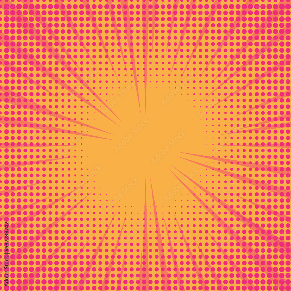 Bright background in the style of pop art