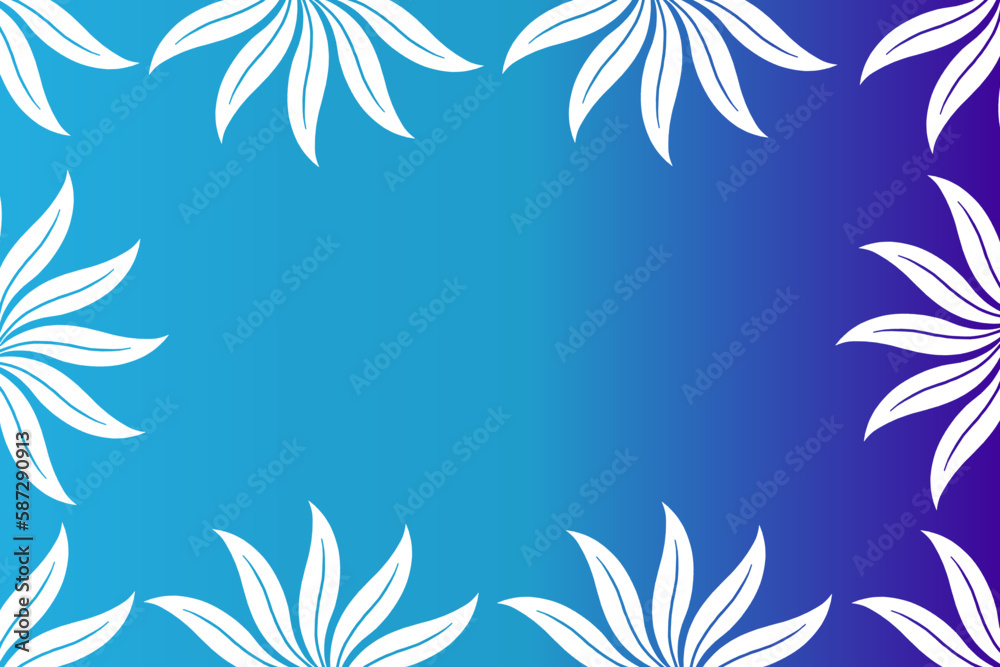 Abstract vector background with empty space for text or message surrounded by beautiful leaves	