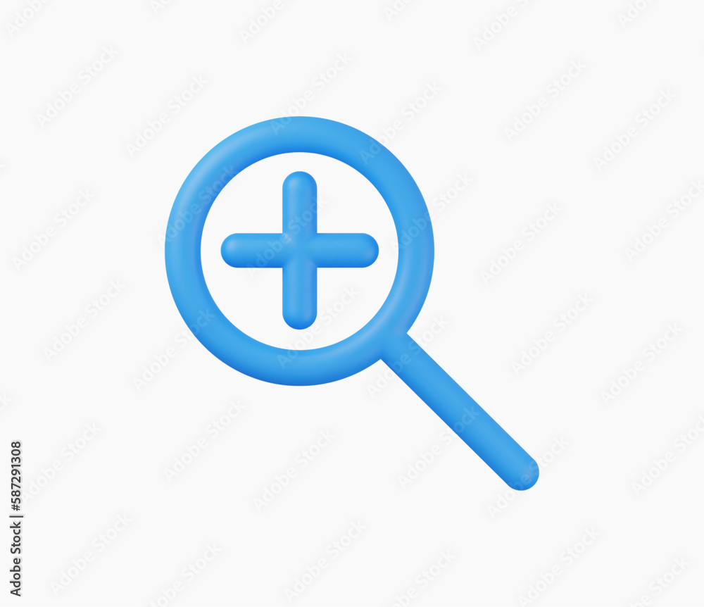 3d Realistic Zoom in vector illustration 3d Realistic Zoom in vector illustration