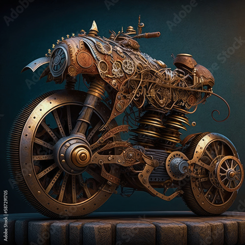 The Mechanical Menagerie: Steampunk Animals and Instruments AI Generated  © Techtopia Art