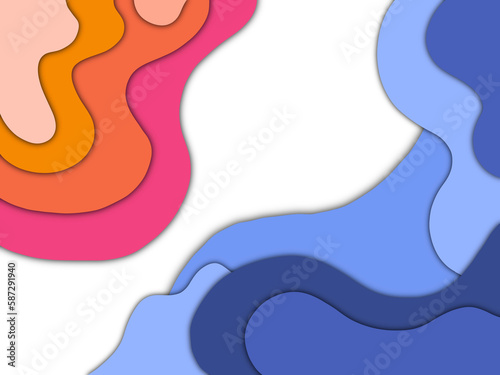 Abstract Design background blue colorful with waves wallpaper	