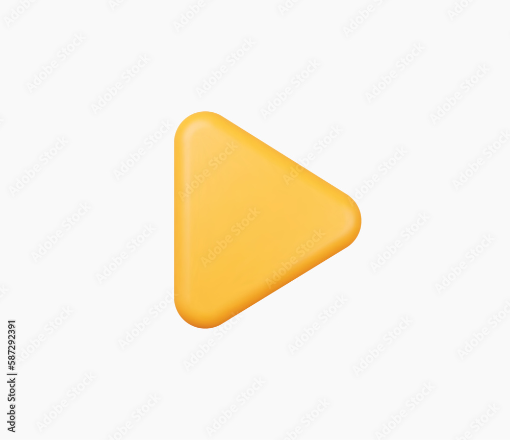 3d Realistic Play icon vector illustration 3d Realistic Play icon vector illustration
