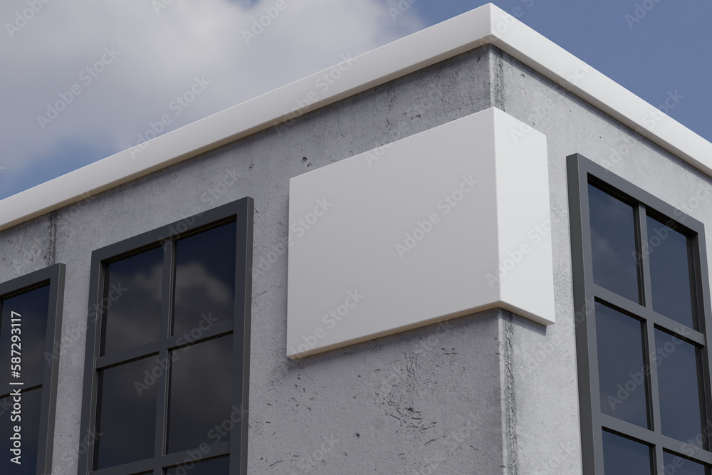 3D Render of Outdoor Signage for Mockup 3D Render of Outdoor Signage for Mockup
