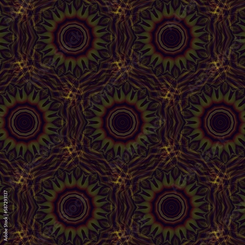 Bloom wavy blooming floral baubles aloe vera abstract decoration colorful pattern full of kaleidoscope theme, seamless pattern and geometry. Great for art, websites, collectors, wall displays, busines