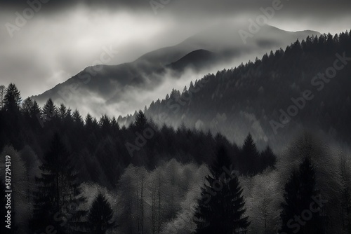 fog in the mountains