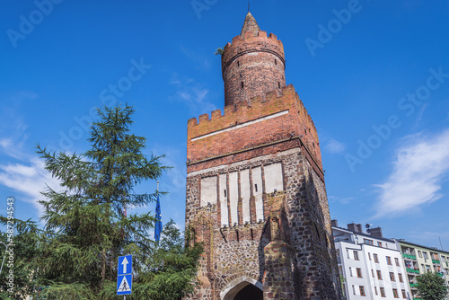 Historic city gate - Banska Gate in Gryfino town, West Pomerania region, Poland photo