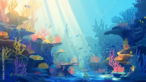 World ocean day illustration  Generative ai