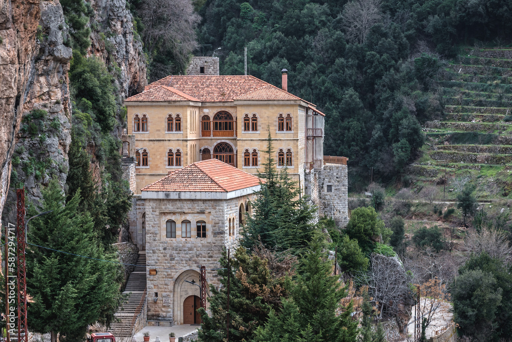 St Anthony Monastery also known as Qozhaya Monastery in Kadisha Valley, Lebanon